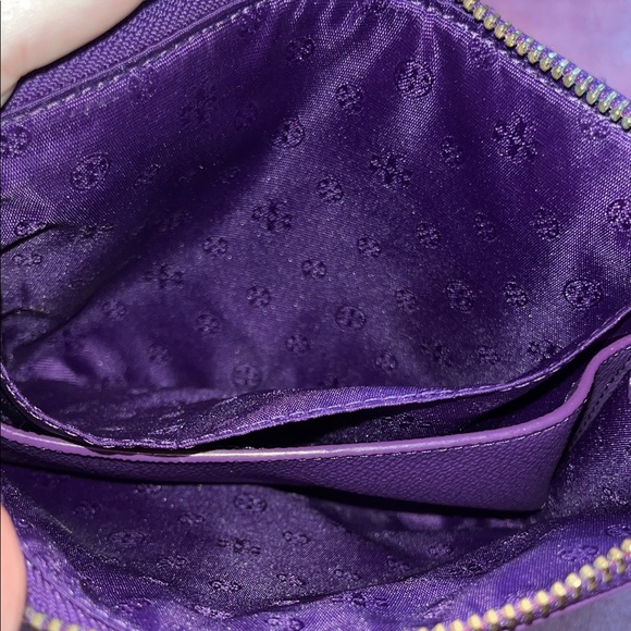 Tory Burch Violet Landon Large Leather Wristlet Clutch NWOT - Picture 10 of 13